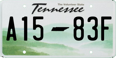 TN license plate A1583F