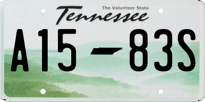TN license plate A1583S