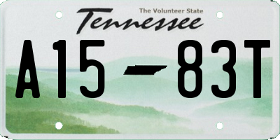TN license plate A1583T