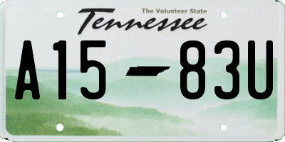 TN license plate A1583U