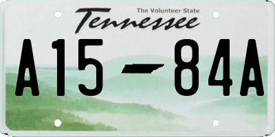 TN license plate A1584A