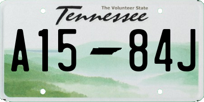 TN license plate A1584J