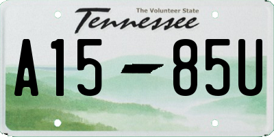 TN license plate A1585U