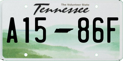 TN license plate A1586F