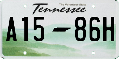 TN license plate A1586H
