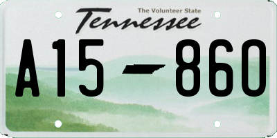 TN license plate A1586O