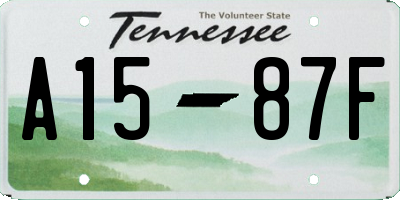 TN license plate A1587F