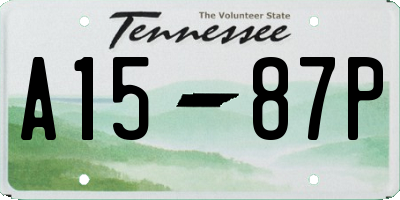 TN license plate A1587P