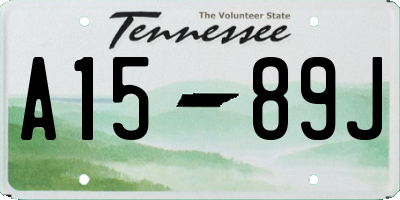 TN license plate A1589J