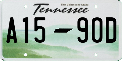 TN license plate A1590D