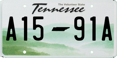 TN license plate A1591A