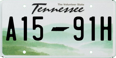TN license plate A1591H