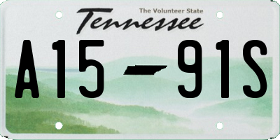 TN license plate A1591S