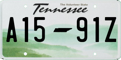 TN license plate A1591Z