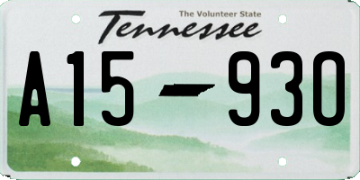 TN license plate A1593O