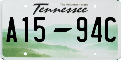 TN license plate A1594C