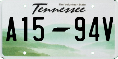 TN license plate A1594V