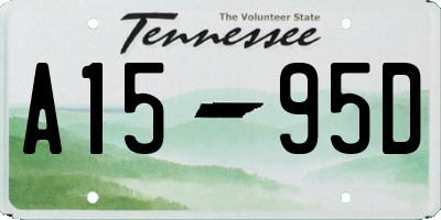 TN license plate A1595D