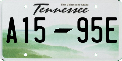 TN license plate A1595E