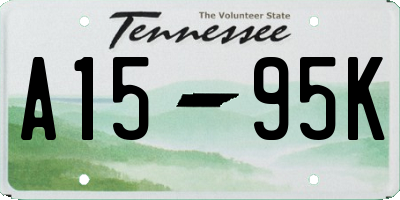 TN license plate A1595K