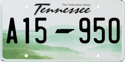 TN license plate A1595O