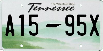 TN license plate A1595X
