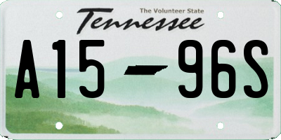TN license plate A1596S