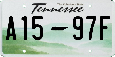 TN license plate A1597F