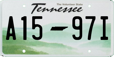TN license plate A1597I