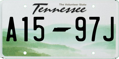 TN license plate A1597J