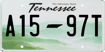 TN license plate A1597T