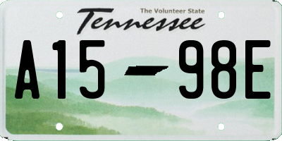 TN license plate A1598E