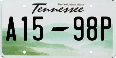 TN license plate A1598P