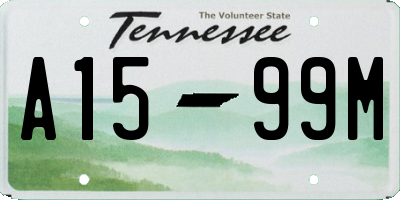 TN license plate A1599M