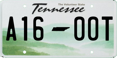 TN license plate A1600T