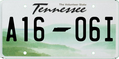 TN license plate A1606I
