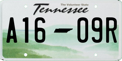 TN license plate A1609R