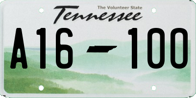 TN license plate A1610O