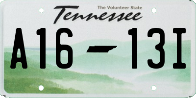 TN license plate A1613I