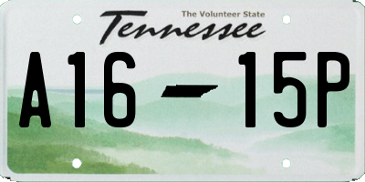 TN license plate A1615P