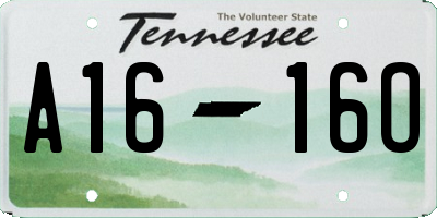 TN license plate A1616O