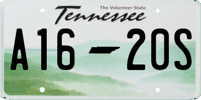 TN license plate A1620S