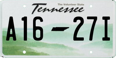 TN license plate A1627I