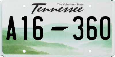 TN license plate A1636O