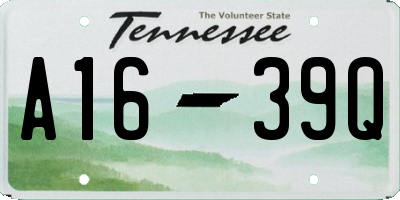 TN license plate A1639Q