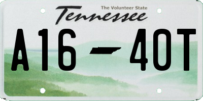 TN license plate A1640T