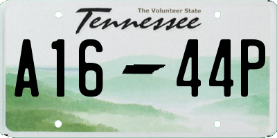 TN license plate A1644P