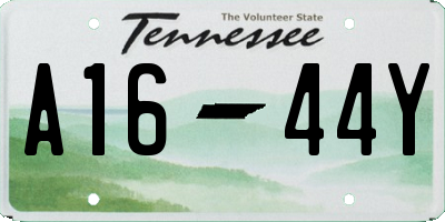 TN license plate A1644Y