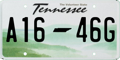 TN license plate A1646G