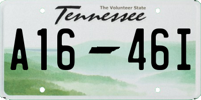 TN license plate A1646I